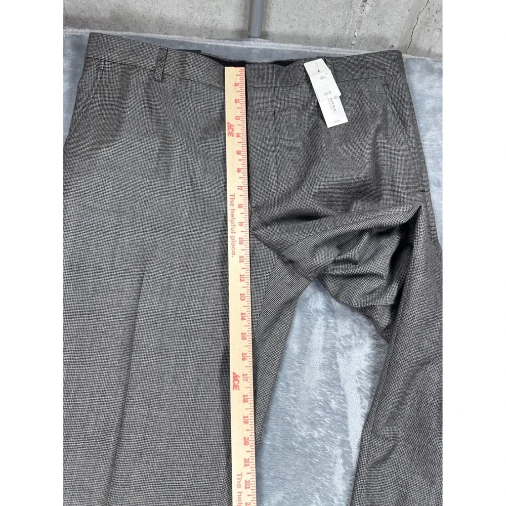 Banana Republic Mens 36x32 Modern Fit Houndstooth 100% Wool Dress Pants Brown